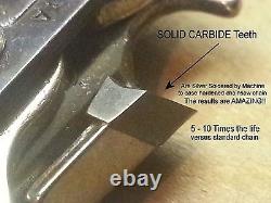 SOLID CARBIDE Chainsaw 3/8 063 Stihl 33RM Type 75 ANY LENGTH See VIDEO