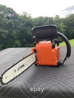 STIHL 011AV Electronic, Non Quickstop Used Running Chainsaw, 12-inch Bar