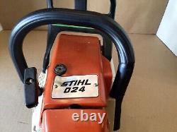 STIHL 024 Chainsaw Powerhead Only. RUNS. 190 PSI Compression Red Lever FREE SHIP