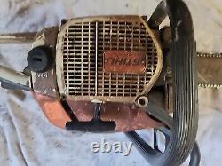 STIHL 028 AV WOOD BOSS CHAINSAW with Bar and Chain Runs Great lots of compression
