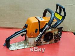 STIHL 034 CHAINSAW 57cc CHAIN SAW SEIZED BAD HANDDLE SOME GOOD PARTS WS 135