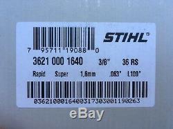 STIHL 100ft Roll of RS (Rapid Super)Chainsaw Chain 3/8 x. 063 #3621 000 1640