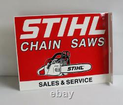 STIHL CHAINSAW FLANGE SIGN Sales Service modern retro chain saw