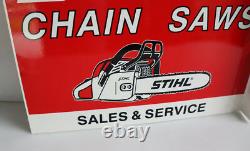 STIHL CHAINSAW FLANGE SIGN Sales Service modern retro chain saw