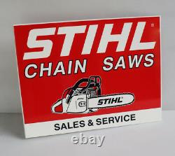 STIHL CHAINSAW FLANGE SIGN Sales Service modern retro chain saw