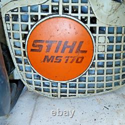 STIHL CHAINSAW, MODEL MS170, HAS SPARK, COMPRESSION, CARB TEST's GOOD (1)