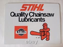 STIHL CHAIN SAW Quality CHAINSAW Lubricants Dealer Metal Tin Advertising Sign