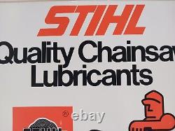 STIHL CHAIN SAW Quality CHAINSAW Lubricants Dealer Metal Tin Advertising Sign