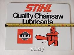 STIHL CHAIN SAW Quality CHAINSAW Lubricants Dealer Metal Tin Advertising Sign