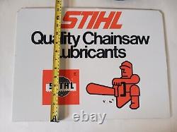 STIHL CHAIN SAW Quality CHAINSAW Lubricants Dealer Metal Tin Advertising Sign