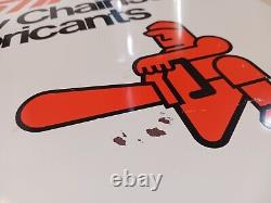 STIHL CHAIN SAW Quality CHAINSAW Lubricants Dealer Metal Tin Advertising Sign