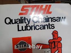 STIHL CHAIN SAW Quality CHAINSAW Lubricants Dealer Metal Tin Advertising Sign