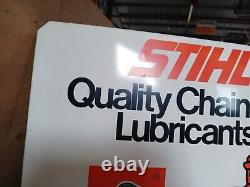 STIHL CHAIN SAW Quality CHAINSAW Lubricants Dealer Metal Tin Advertising Sign