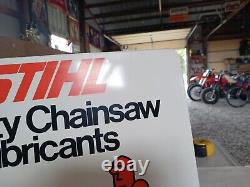 STIHL CHAIN SAW Quality CHAINSAW Lubricants Dealer Metal Tin Advertising Sign