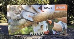 STIHL GTA 26 Handheld Pruner Chain Saw Battery Powered Carry Case Charger Oil