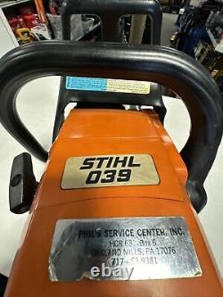 STIHL MS039 Chainsaw that has a wide range of uses Runs Great 20 Bar N Chain