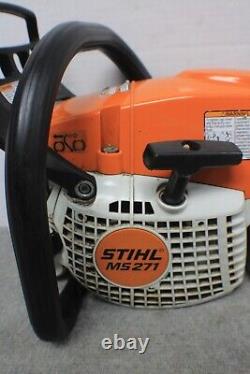 STIHL MS271 Farm Boss Pull Start Gas Chainsaw Head 50.2 cc. TESTED