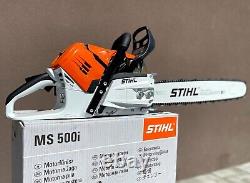 STIHL MS500i (NUMBER 4) FUEL INJECTED CHAINSAW WITH TOOLS AND COVER