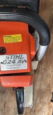 Stihl 024 AV Electronic Quickstop Gas Powered Chainsaw 20 Bar & Chain Included