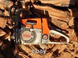 Stihl 026 RED LEVER chainsaw Muffler Modded Runs Strong! Adjustable oiler Stihl 026 RED LEVER chainsaw Muffler Modded Runs Strong! Adjustable oiler