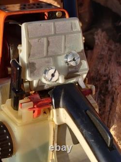 Stihl 026 RED LEVER chainsaw Muffler Modded Runs Strong! Adjustable oiler Stihl 026 RED LEVER chainsaw Muffler Modded Runs Strong! Adjustable oiler