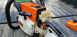 Stihl 026 red lever chainsaw original no aftermarket parts. 16 bar and chain