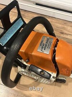 Stihl 028AV Super wood boss 028 rare side chain tension adjustment Nice chainsaw
