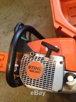 Stihl 029 chainsaw with case and saw tool
