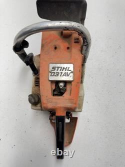 Stihl 031AV 031av Chainsaw Bar & Chain RUNS ON STARTING FLUID! FREE SHIPPING