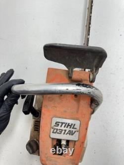 Stihl 031AV 031av Chainsaw Bar & Chain RUNS ON STARTING FLUID! FREE SHIPPING