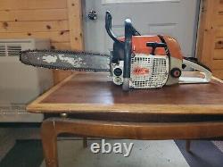 Stihl 038 AV Magnum Chainsaw With 18 Bar And Chain Runs Good Used Chainsaw