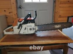 Stihl 038 AV Magnum Chainsaw With 18 Bar And Chain Runs Good Used Chainsaw