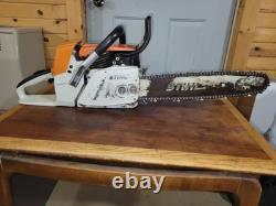 Stihl 038 AV Super Chainsaw With 216 Bar And Chain Run Good Used Chainsaw
