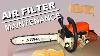 Stihl Air Filter Maintenance On Ms 250 Chain Saw