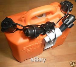 Stihl Chainsaw Fuel Oil Combi Canister Orange Can Auto Shut Off Spouts Tracked