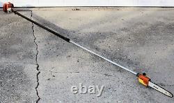 Stihl HT-75 telescopic drive shaft pole chain saw, pruning, 12 bar, working