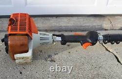 Stihl HT-75 telescopic drive shaft pole chain saw, pruning, 12 bar, working