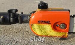 Stihl HT-75 telescopic drive shaft pole chain saw, pruning, 12 bar, working