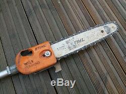 Stihl HT-KM Kombi Pole Pruner / Chainsaw Attachment Used + new spare chain