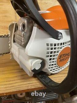 Stihl MS211 Gas Chainsaw, Clean, New 16 Bar and Chain, Lightly Used Chainsaw