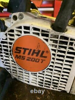 Stihl MS 200 T Chainsaw complete top handle arborist MS200t chain saw needs tune
