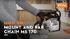 Stihl Ms 170 How To Mount And Bar The Chain Tension The Saw Chain Instruction