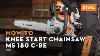 Stihl Ms 180 C Be How To Knee Start Your Chainsaw Instruction