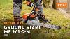 Stihl Ms 261 C M How To Ground Start Your Chainsaw Instruction