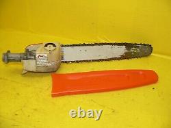 Stihl Pole Saw Gear Head Assembly with 14 Bar and Scabbard Round Drive Tube