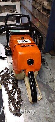 Stihl ms460 magnum chainsaw with 32inch sandvik bar sharp chain runs good