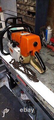 Stihl ms460 magnum chainsaw with 32inch sandvik bar sharp chain runs good