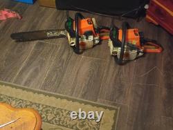 TWO stihl ms250 chainsaw With A 20in Bar &Chain