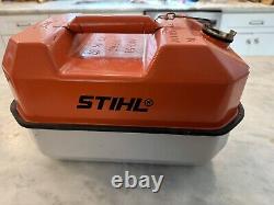 Vintage Chainsaw 1987 Stihl Blitz USMC Metal Chainsaw Gas Fuel Can Minty