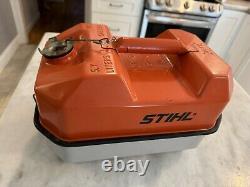 Vintage Chainsaw 1987 Stihl Blitz USMC Metal Chainsaw Gas Fuel Can Minty